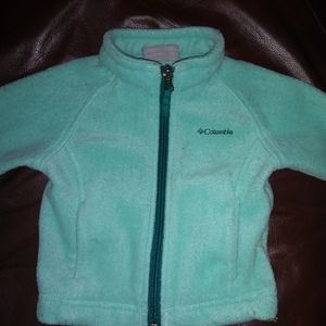Teal Columbia jacket 3-6 months